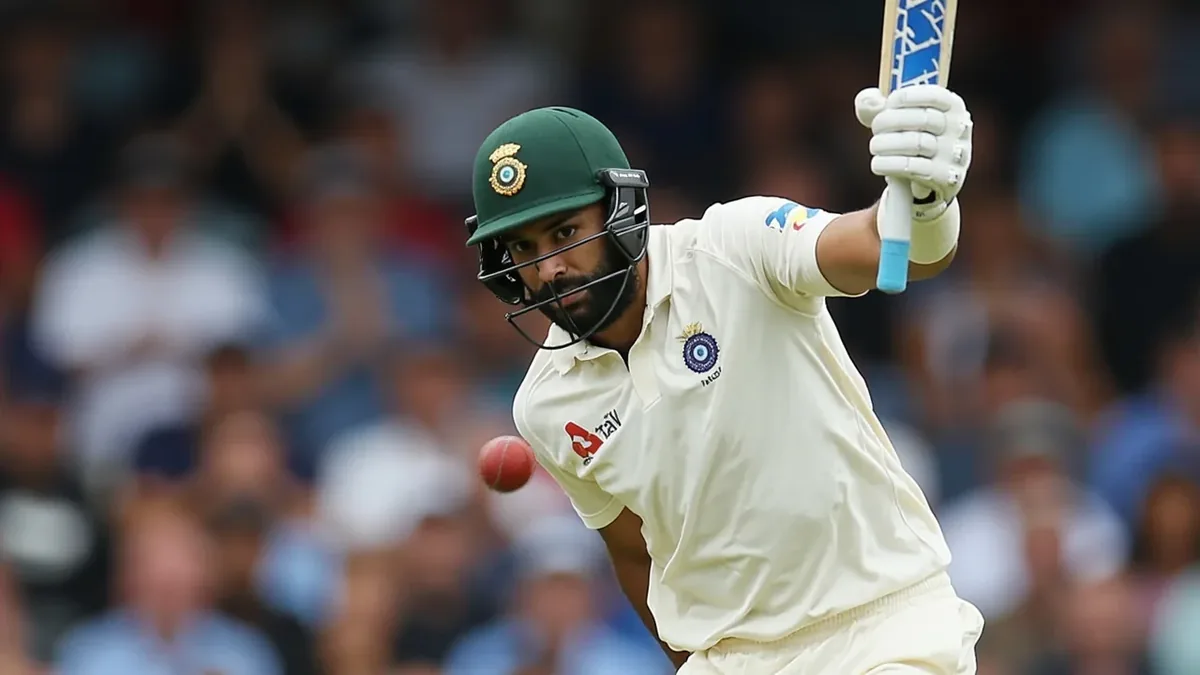 Tight sideline frame of a fast bowler running in to deliver on a turning subcontinental surface, the action profile that defines the Bumrah fitness question.